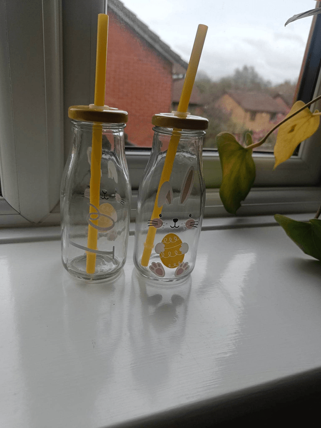 Personalised Glass Easter Milk Bottle 