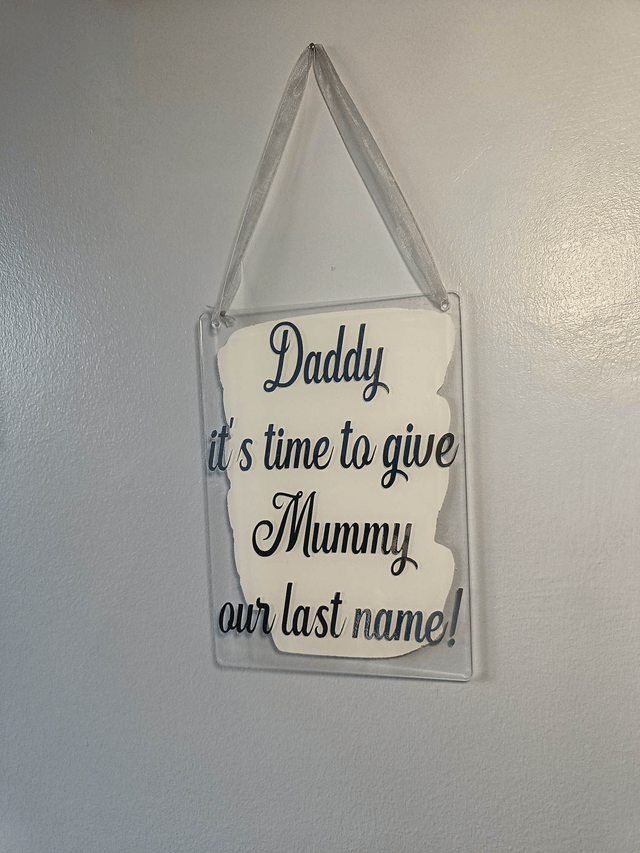 Wedding Carry Sign 