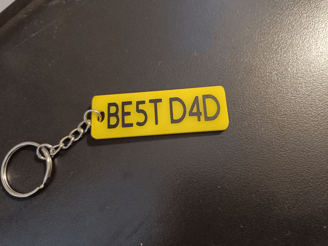 Personalised Number Plate Keyrings 