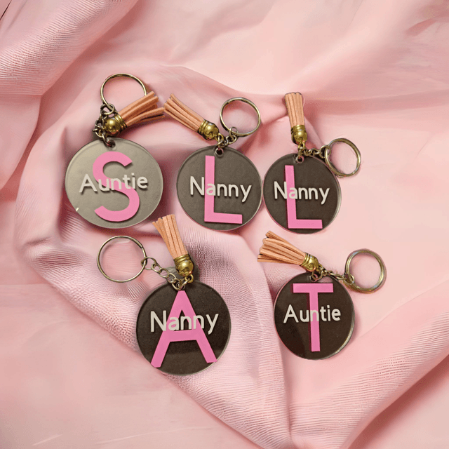 Initial and name keychains