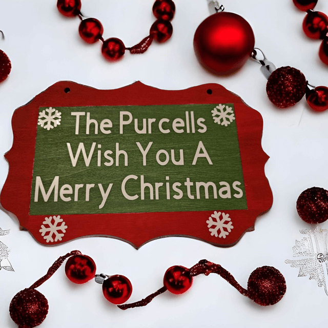 Personalised Christmas Wooden Signs