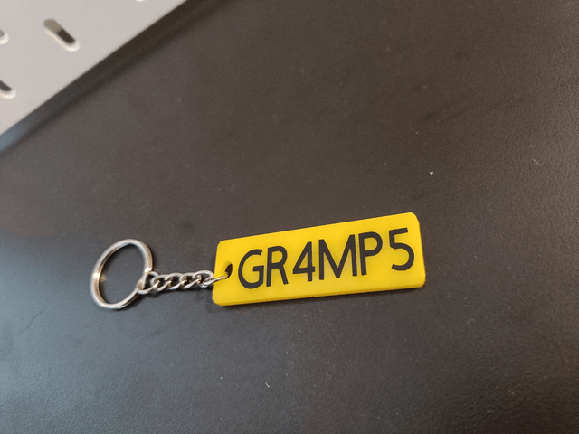 Personalised Number Plate Keyrings 