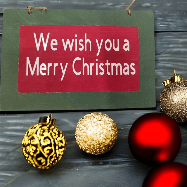 Personalised Christmas Wooden Signs