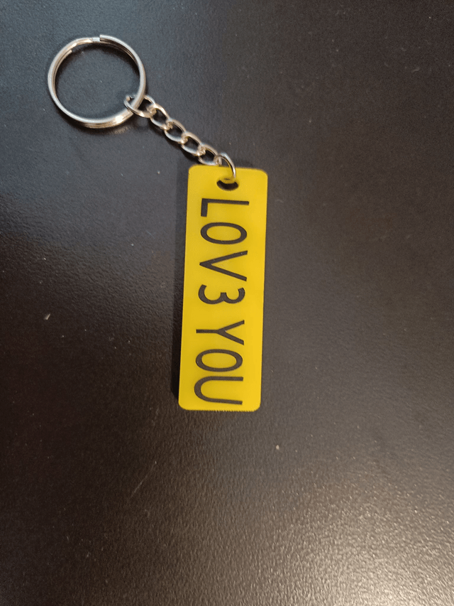 Personalised Number Plate Keyrings 
