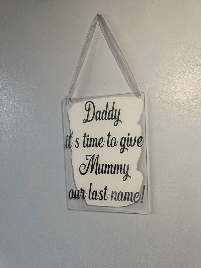 Wedding Carry Sign 