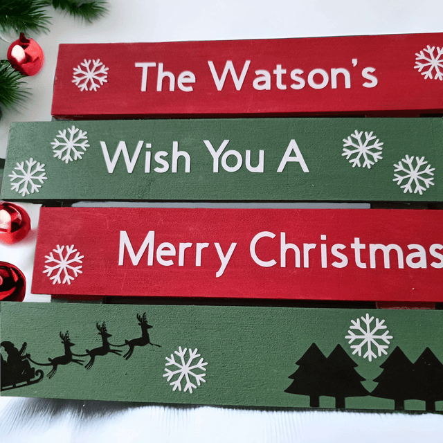 Christmas Family wooden signs