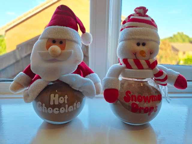 Santa and Snowman Jars